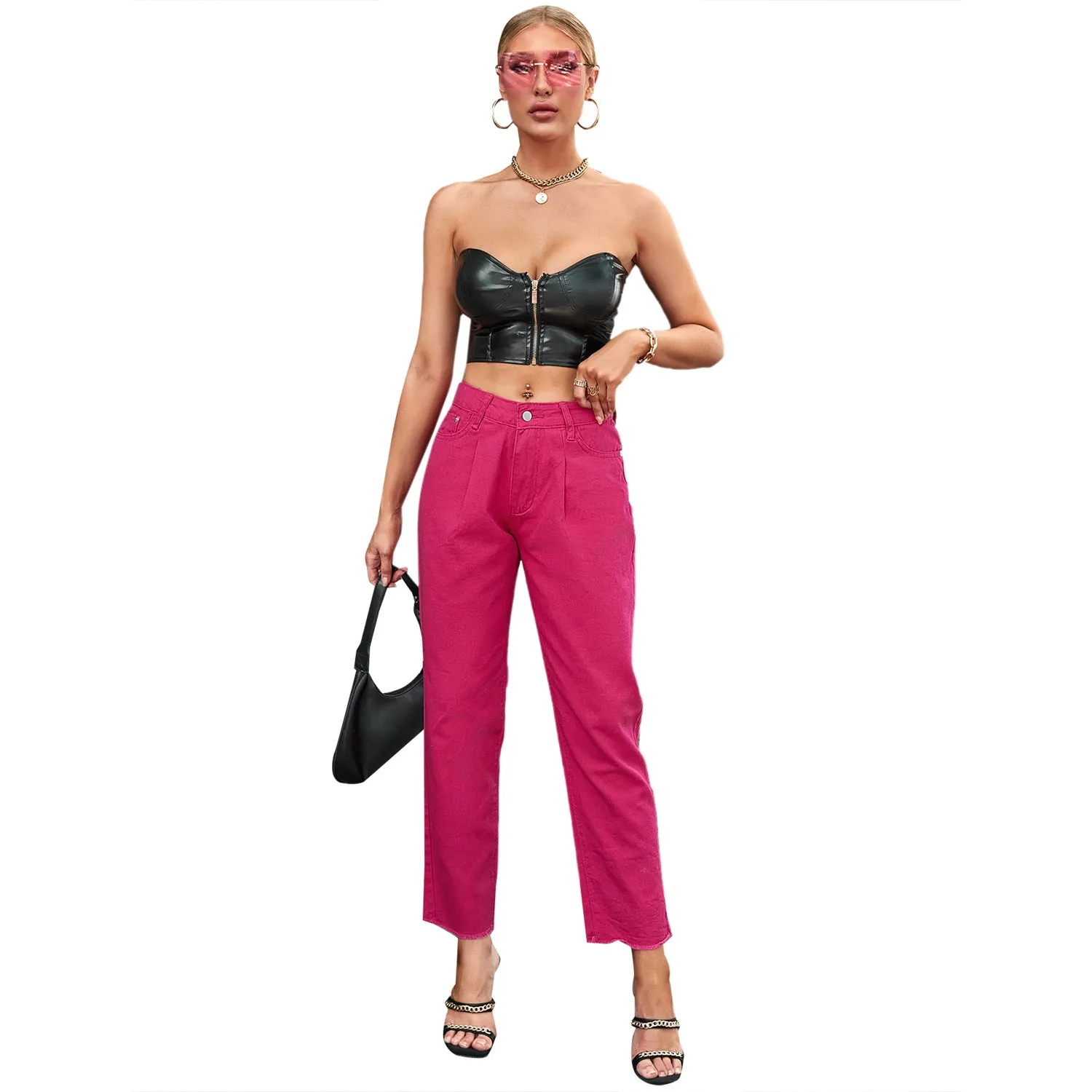 Women's Jeans Casual Fashion Loose Pencil Denim Pants