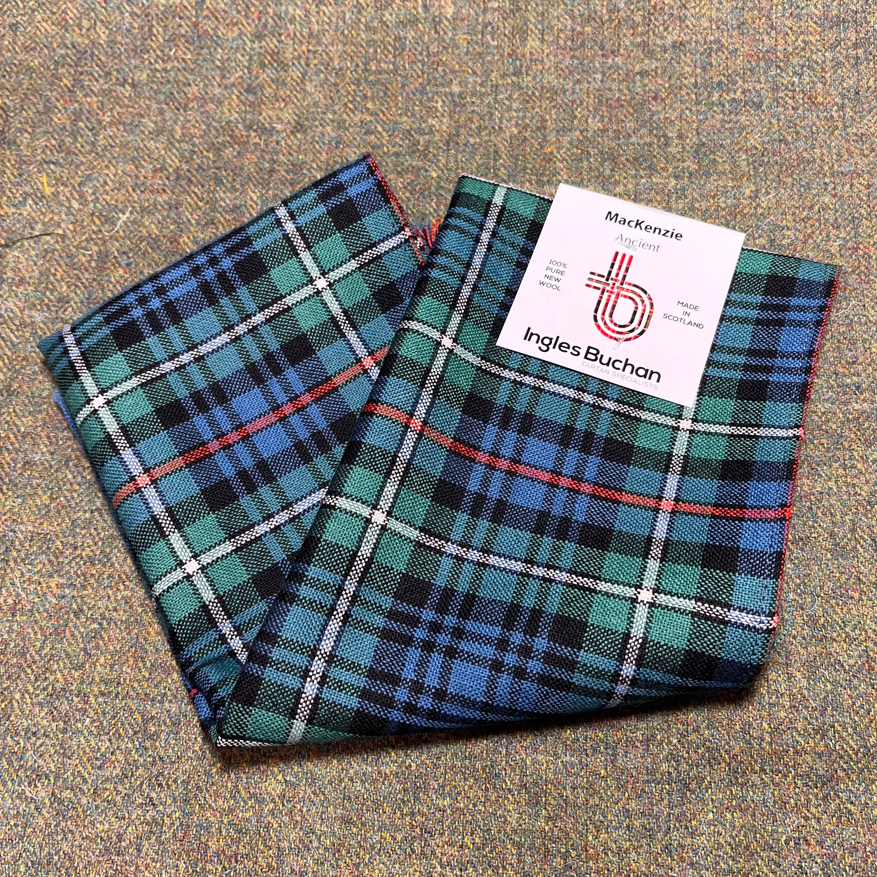 Wool Scarf in MacKenzie Ancient Tartan.