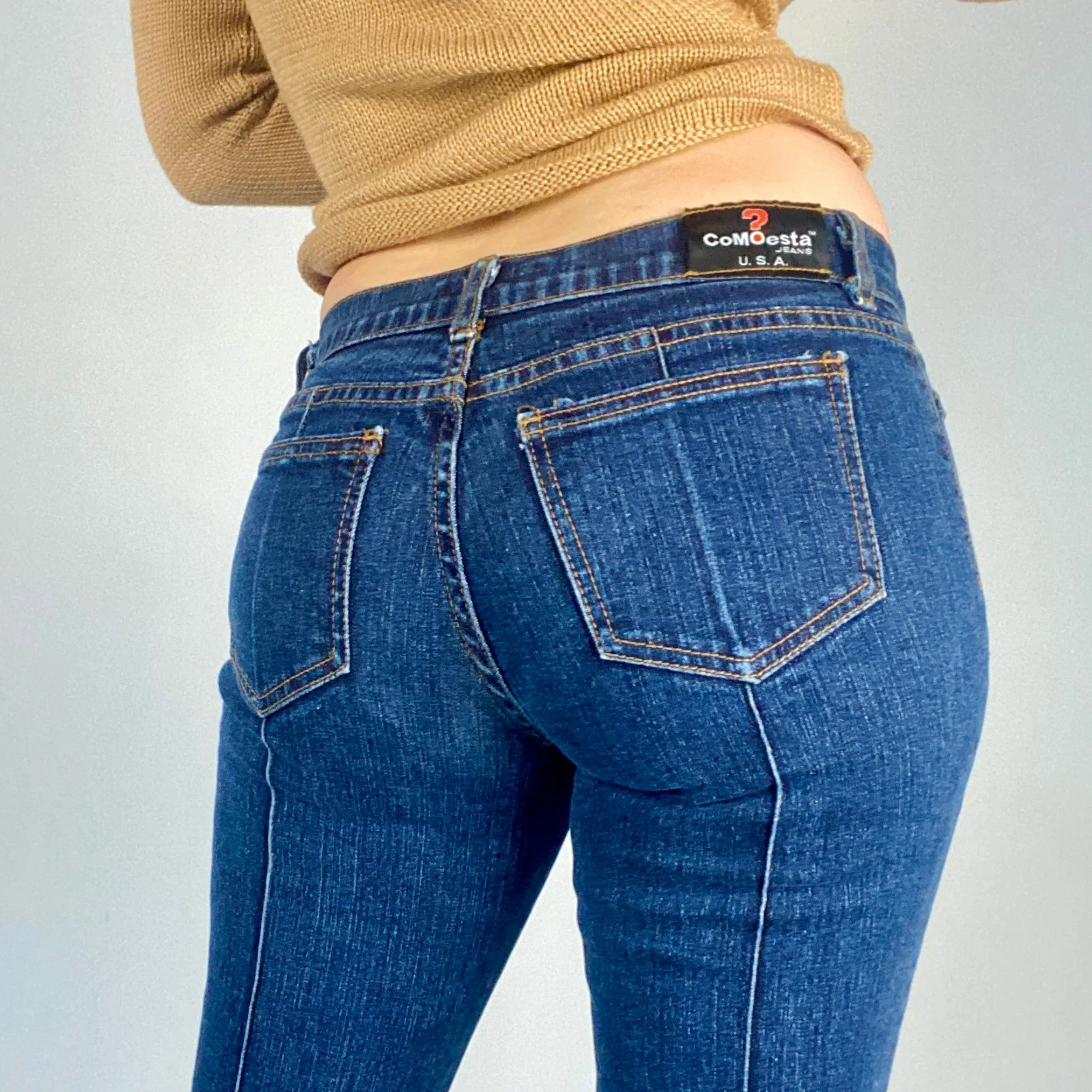 Y2k Lace Up Denim Flares